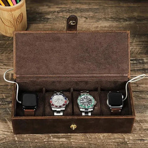 BOITE À MONTRE Coffret Cuir Quatuor-3-Le Remontoir Montre